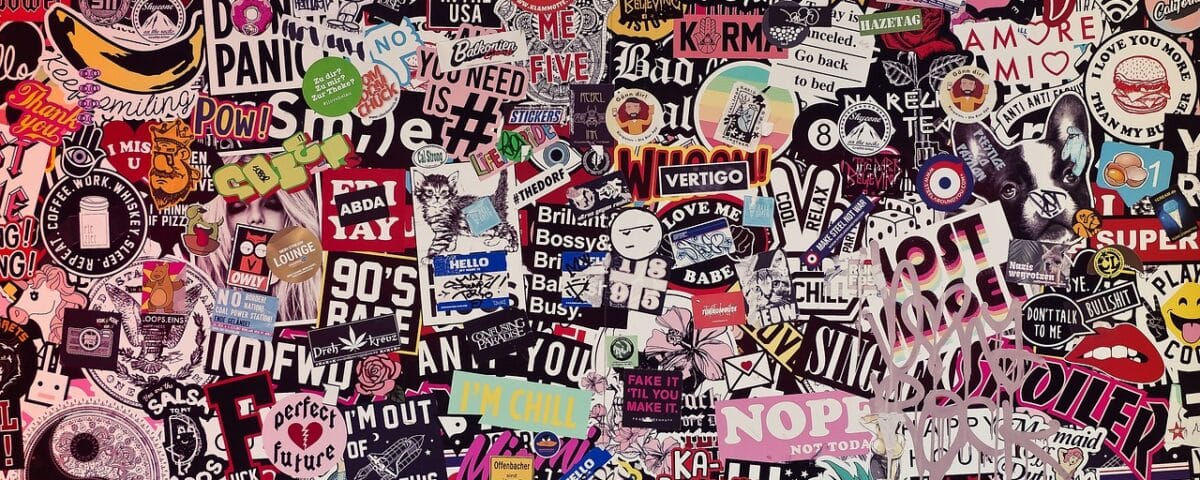 sticker, wall, coloured