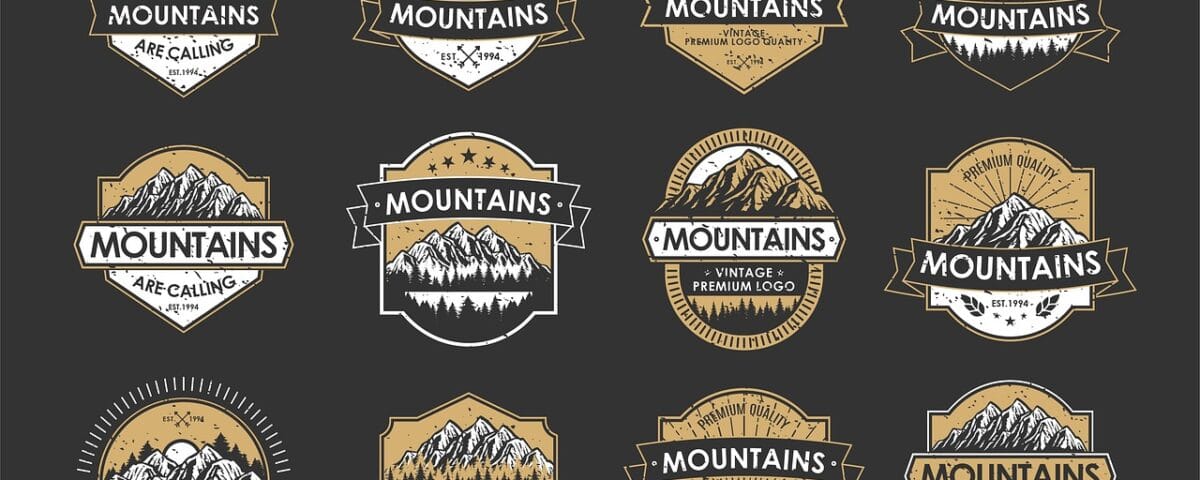 mountains, adventure, logo