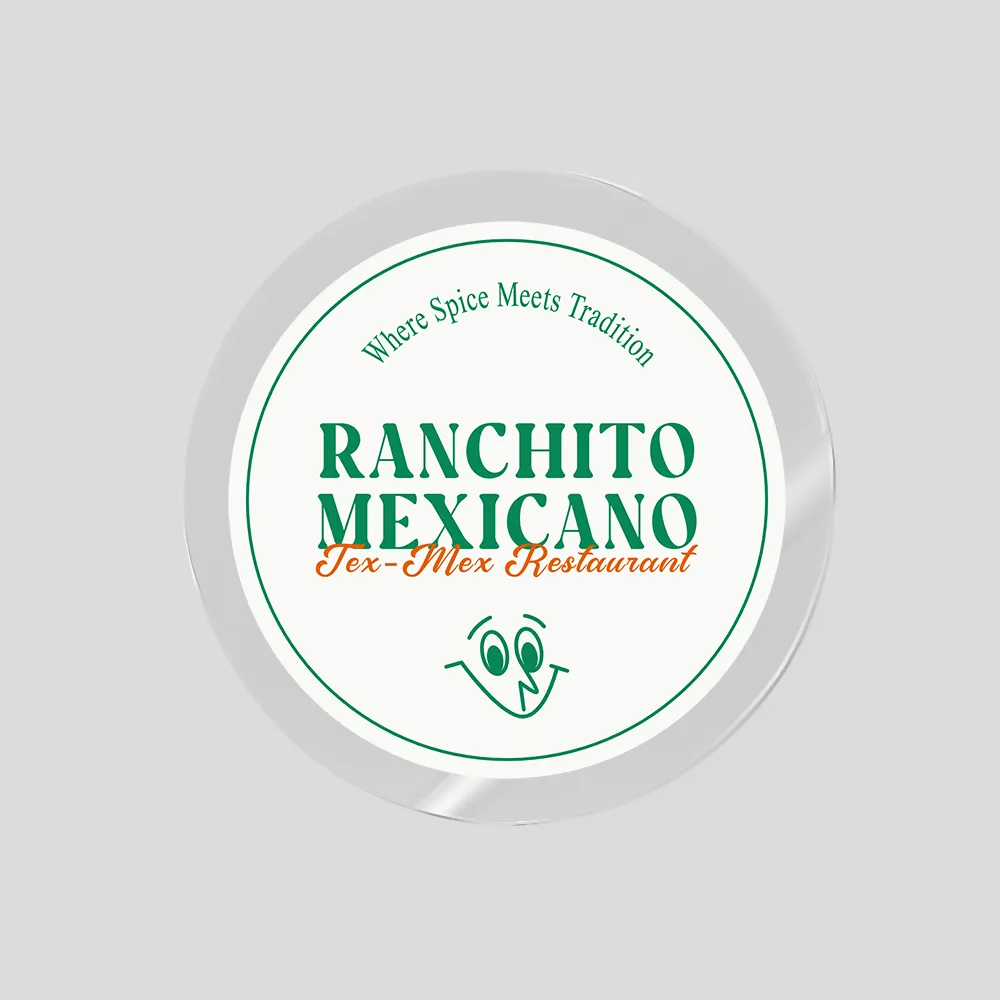 Round Transparent Stickers With White Ink