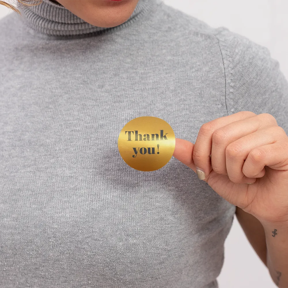 Round Gold Stickers