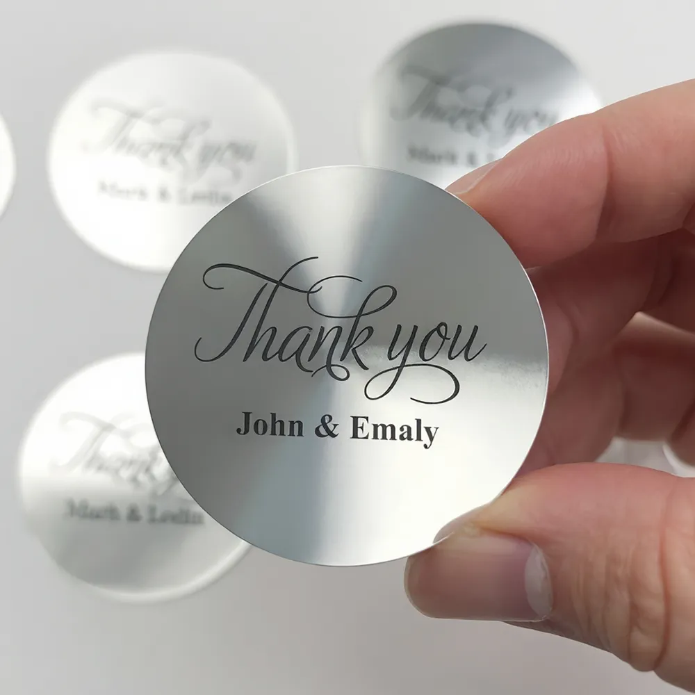 Round Silver Stickers