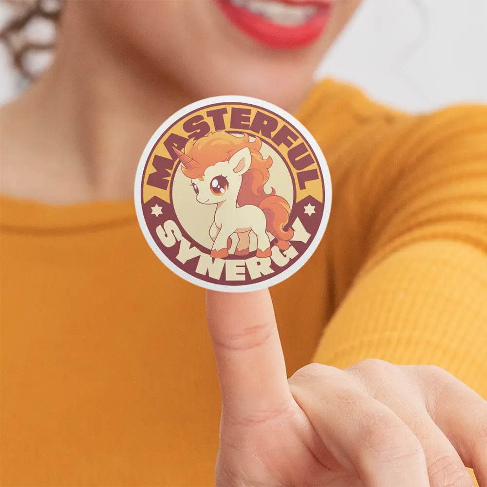 Round White Vinyl Stickers