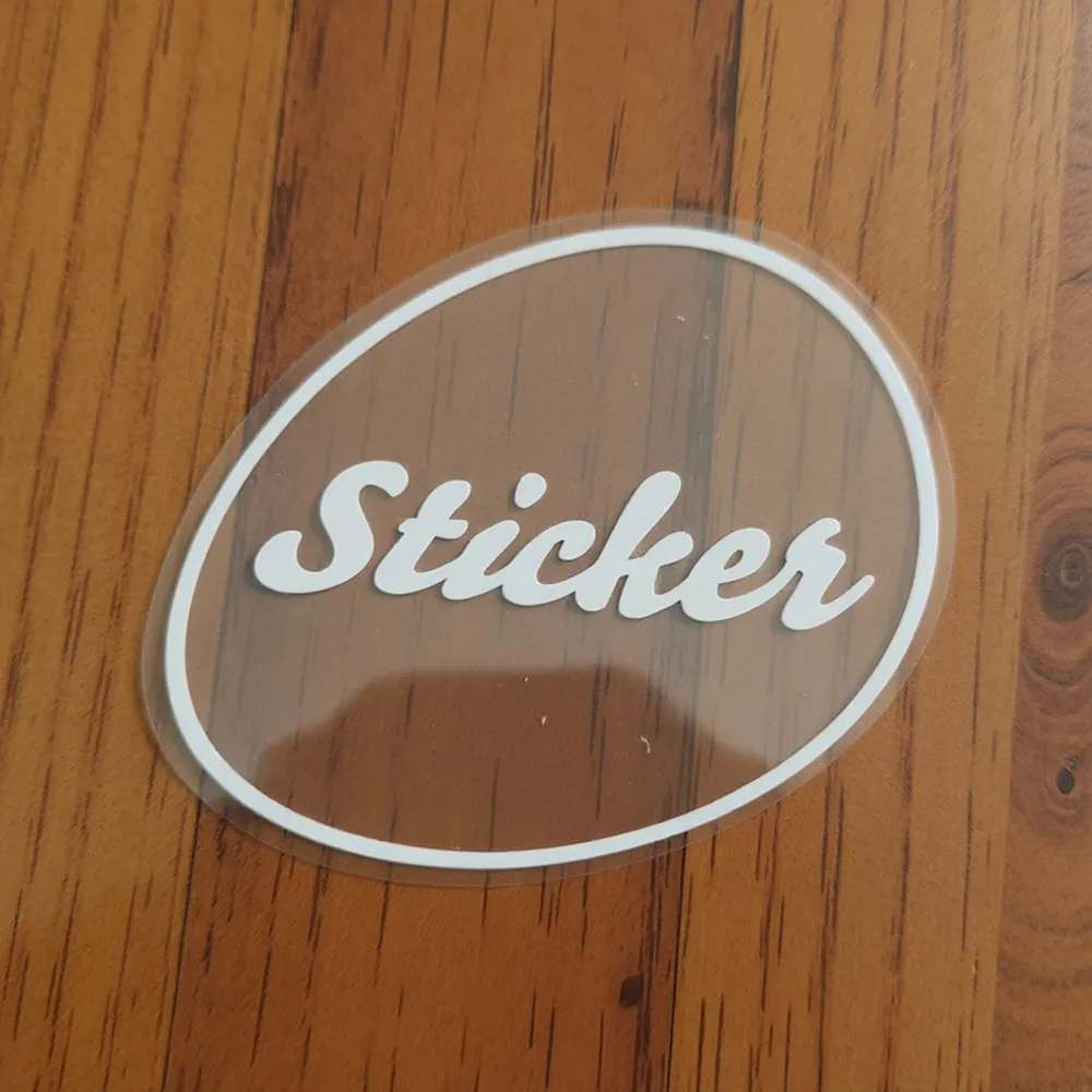 Round Transparent Stickers With White Ink