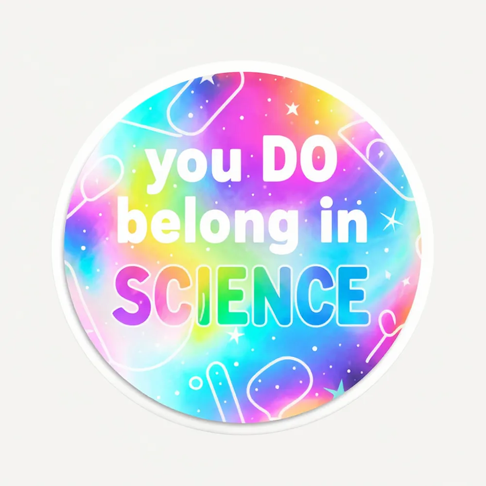 Round Holographic Stickers With White Ink