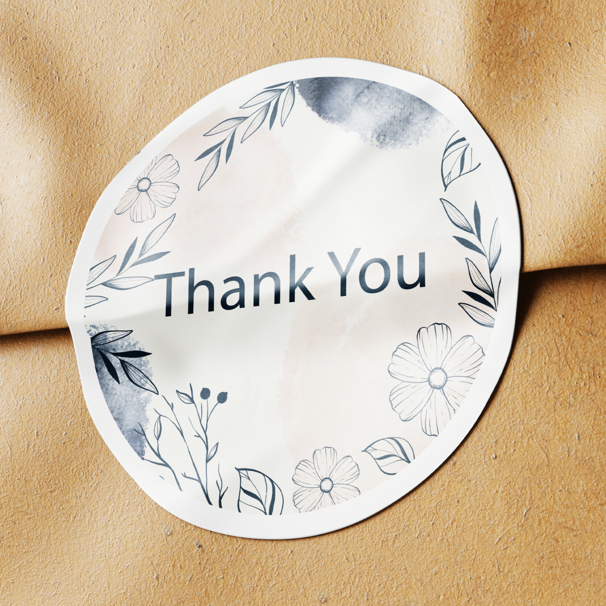 Round White Vinyl Stickers