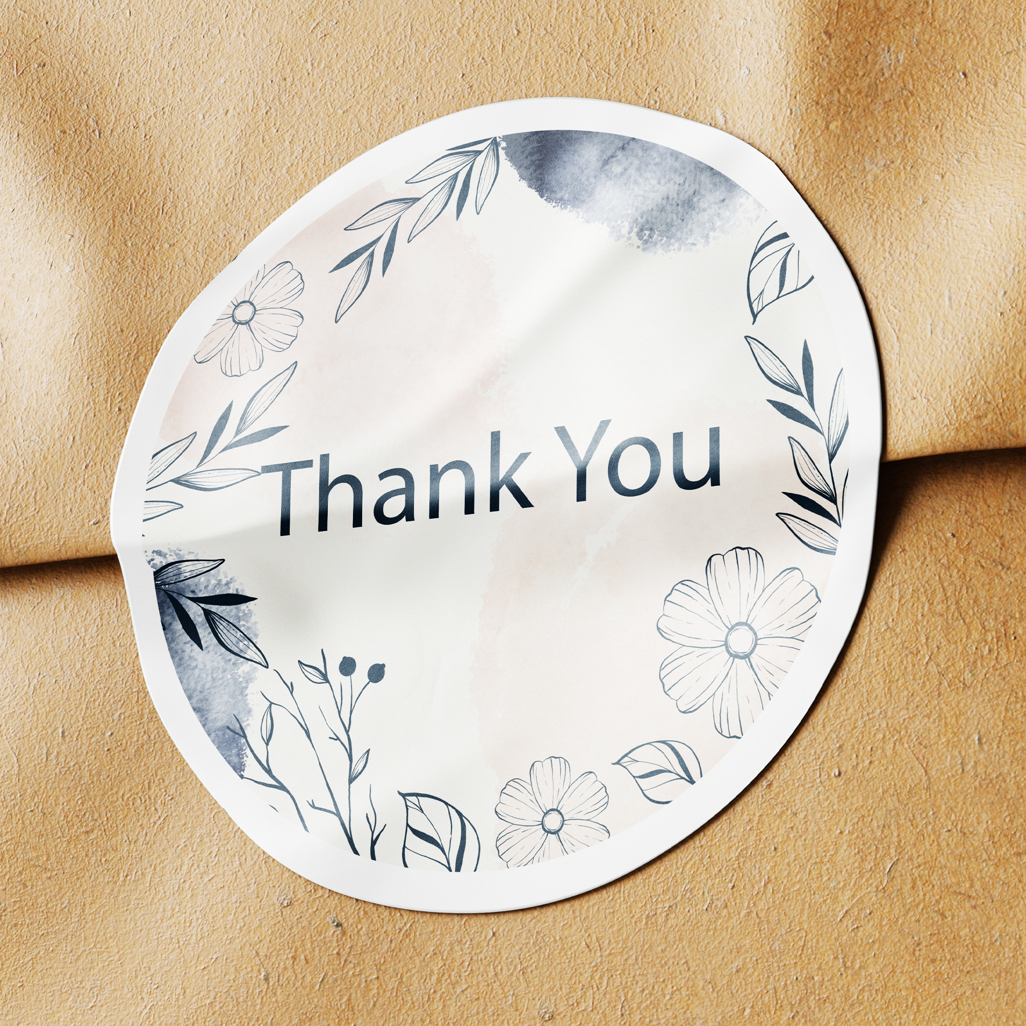 Round White Vinyl Stickers