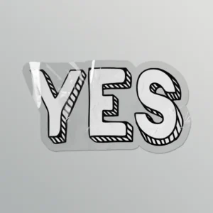 Custom Transparent Stickers With White Ink