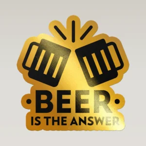 Custom Shape Gold Stickers