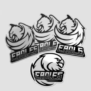 Custom Shape Silver Stickers