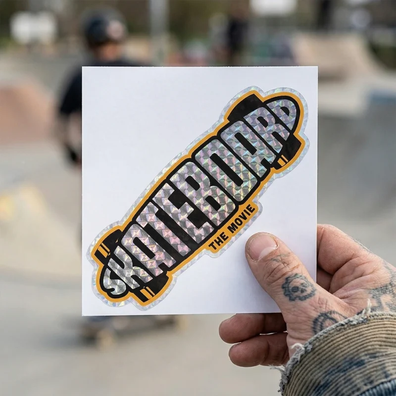 Prismatic kiss cut Kiteboard logo sticker